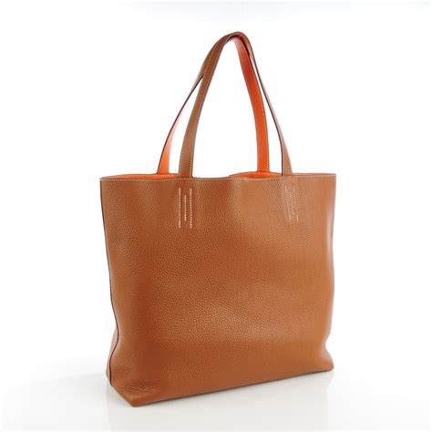 HERMES Taurillon Clemence Double Sens 45 Reversible Tote 